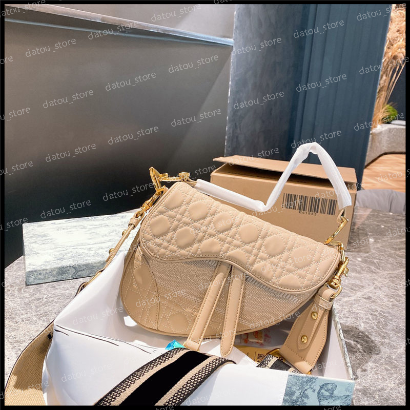 

Saddle Bag Women Luxurys Designers Crossbody Bags 2021 Fashion Womens Handbags Purses Classic Saddle Shoulder Bag Leather High Quality NICE, Box