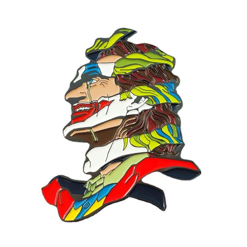 

Pins, Brooches HOSENG Joker Movie Fans Souvenir Collection Metal Brooch Man Lapel Shirt Enamel Jewelry Pin Birthday Halloween Gift Green HS_