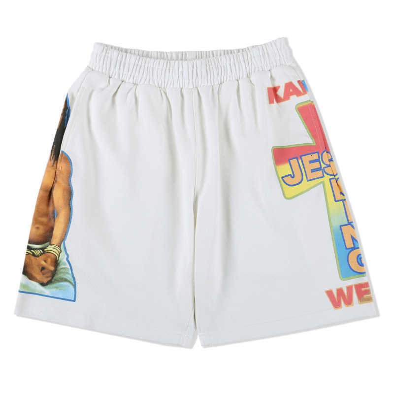 Fgss Men&#039;s Clothing | Summer Fashion Brand Religious Seri Printed Beach Shorts Loose Cotton Sports Pants-image-701760227