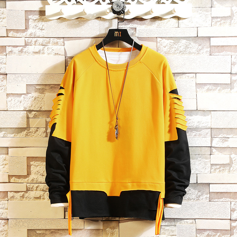 

2021 New Patchwork Contrasted Hoodies Men Casual Hooded Sweatshirts Hip Hop Streetwear Fashion Hoodie 100% Cotton Plus Size M-5xl Utqz, Black