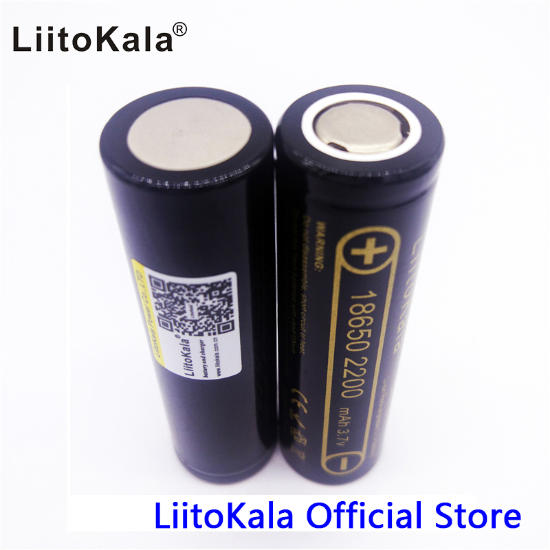 

LiitoKala Lii-22A 3.7V 18650 2200mAh Rechargeable Battery li ion Batteries Li-ion Lithium cells for Flashlight