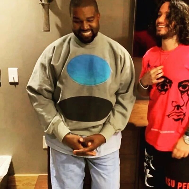 

2021 Kanye hip hop fashion brand autumn and winter cotton long sleeve men's and women's sanitary clothes, Black