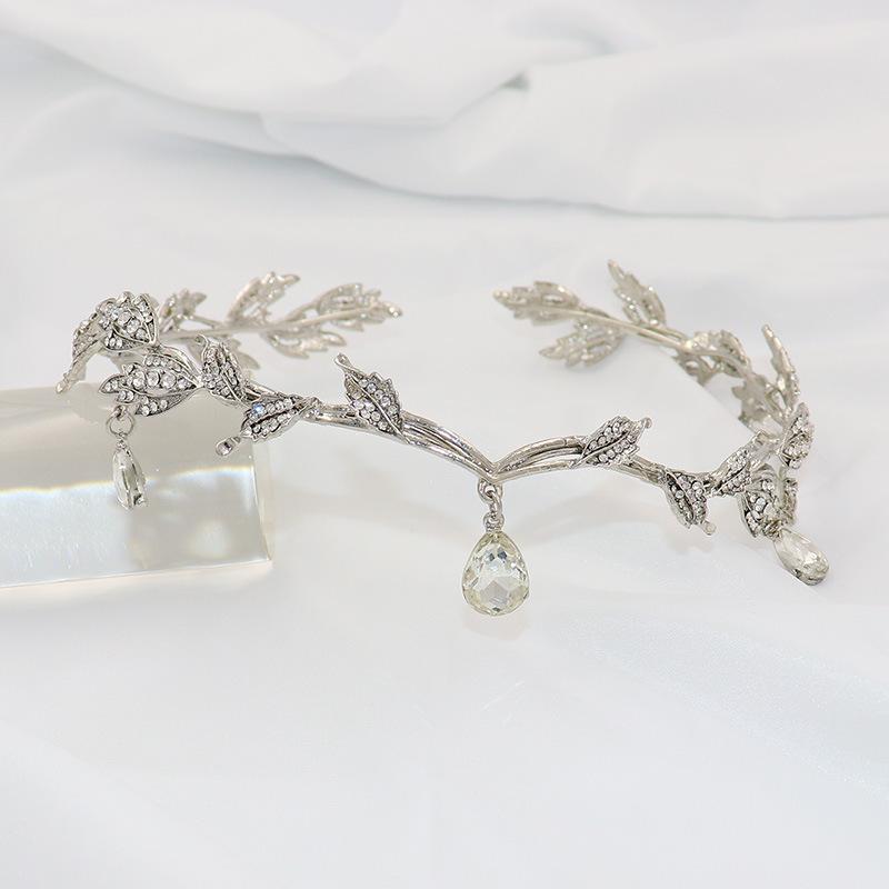 

Hair Clips & Barrettes Korean Bridal Headgear, Eyebrow Pendant, Crown, Leaf, Rhinestone Head Ring, Wedding Accessory, Dress Accessories