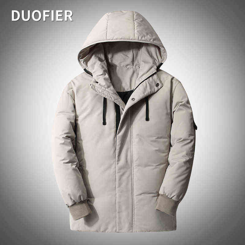

Winter Windproof Parkas Men's Down Jackets Solid White Duck Down Jacket Hooded Outdoor Male Thick Warm Padded Snow Fashion Coats Y1103, Nyys883black