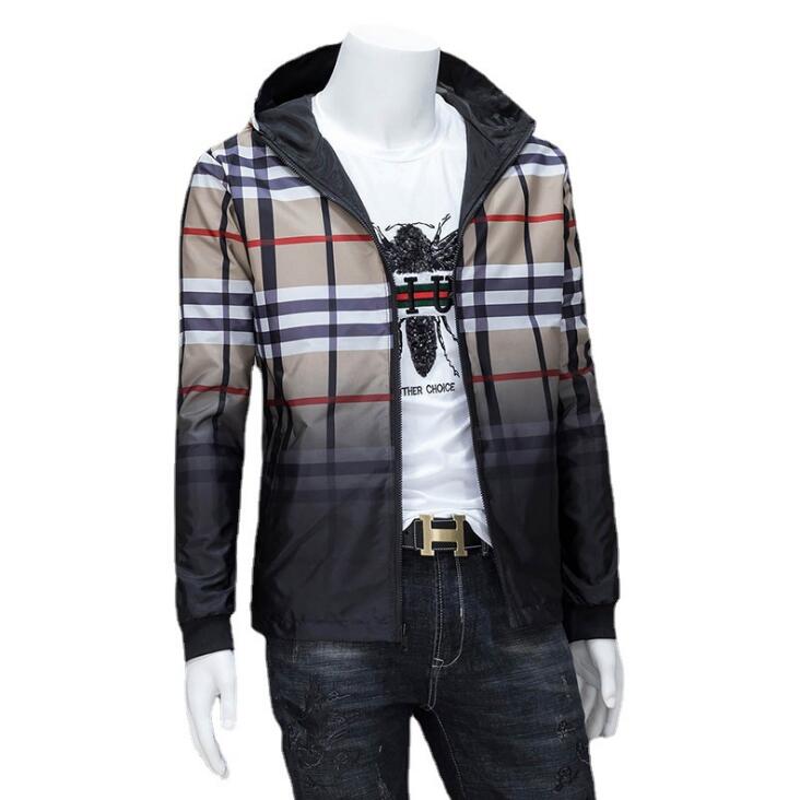 

spring autumn designer Jackets for man jacket plaid sport Men coat