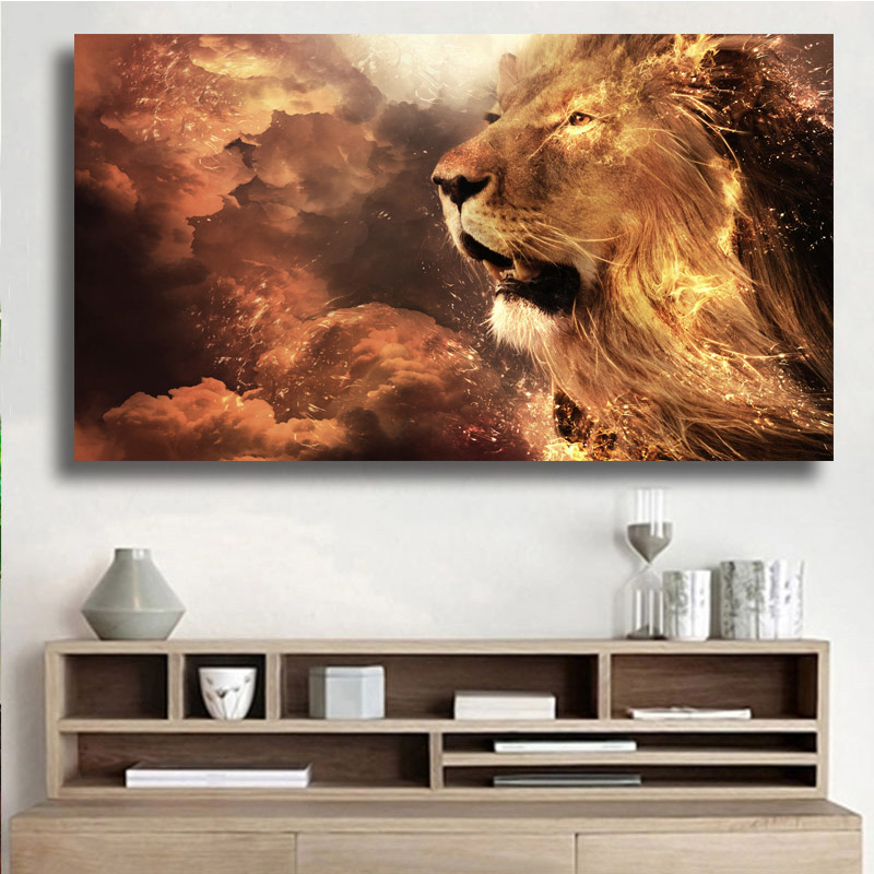 

Abstract  Head Fire Decoracion Hogar Moderno Painting Wall Art Picture Print On Canvas For Living Room Home Poster Unframed