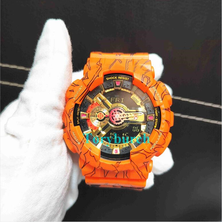 

Fashion Digitall display Watches Luminous sports orange casual Male Electronic Watch Reloj Hombre wristwatch Popular, Black