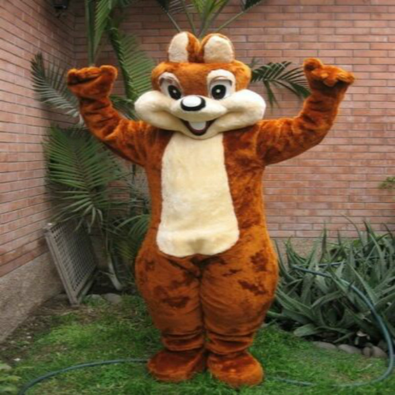 Costumes de mascotte Costume de mascotte d'écureuil en peluche Anniversaire Costume d'Halloween drôle Fursuit Robe de bande dessinée Tenues Carna