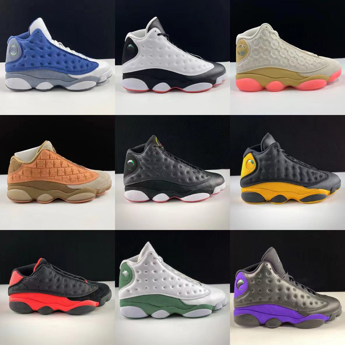 

Jumpman 13s basketball shoes 13j Red Sneakers Flint men athletic DJ5982-600 with box, 15