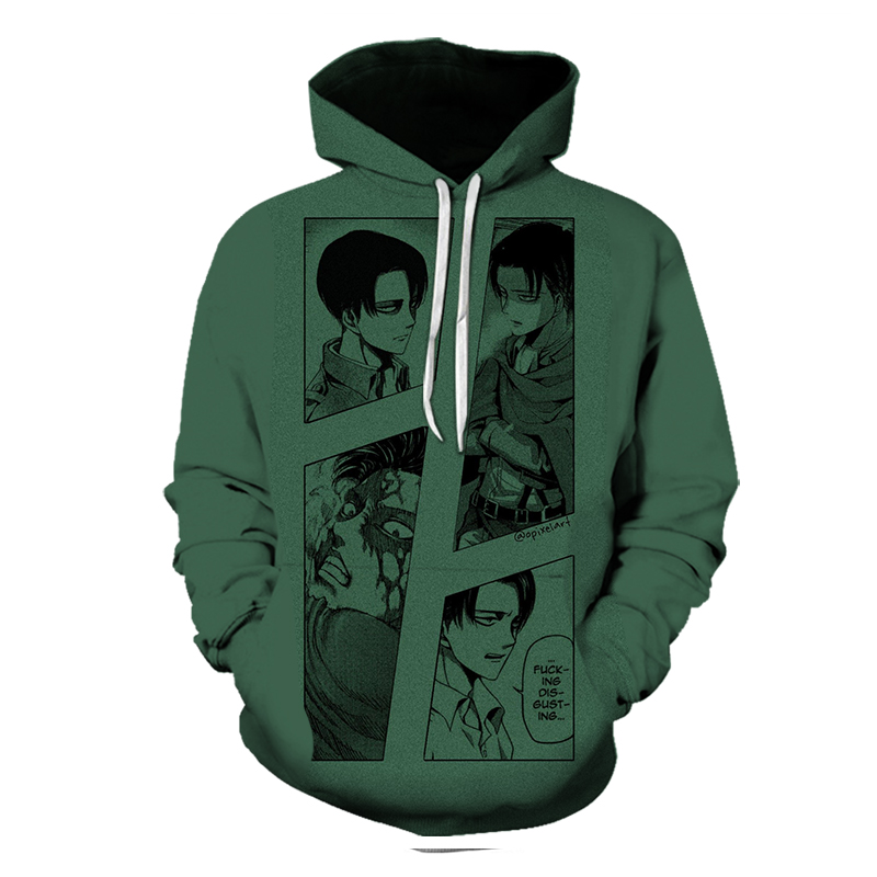 

Attack On Titan Heart trendy men is a 3D printed hoodie visual impact party top punk goth round neck high quality sweatshirt hoodie, Black