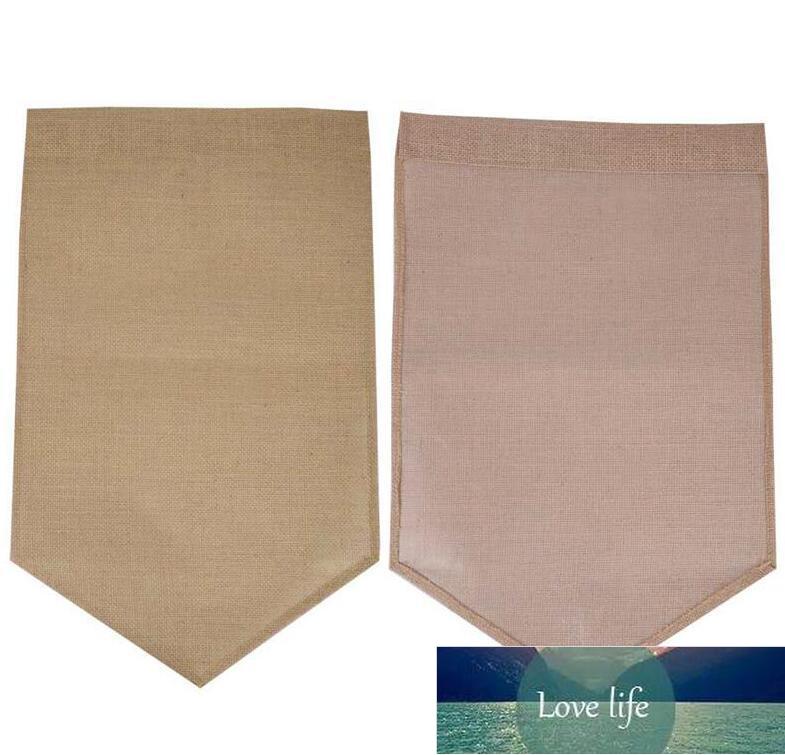 

Burlap Garden Banner Jute Ruffles DIY Linen Yard Hanging Flags House Decoration Ads Garden Flag Portable