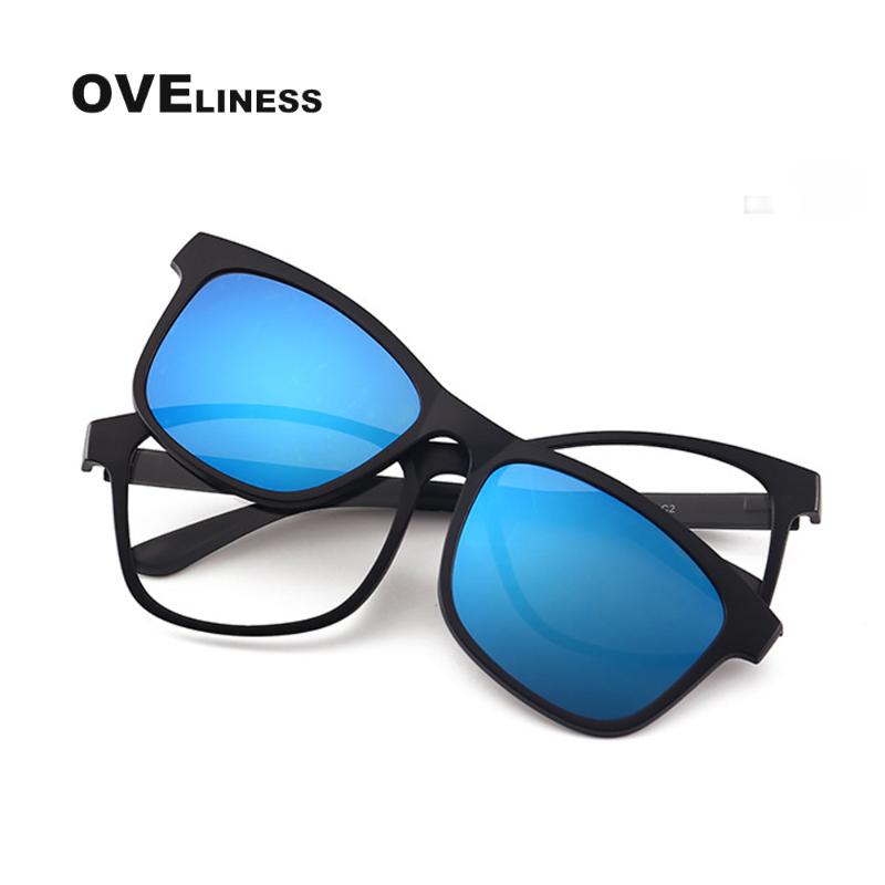 

Fashion Sunglasses Frames 2021 Retro Eyeglasses Eye Glasses Frame For Men Women Magnetic Polarized Clip On Sunglass Myopia Prescription Eyew