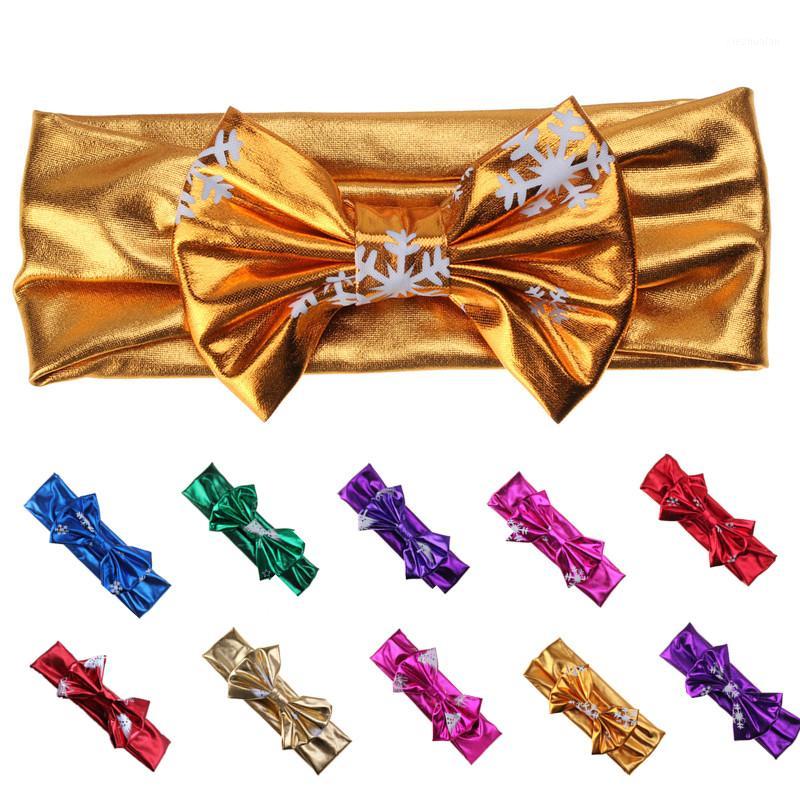 

PU Baby Girls Kids Toddler Stars Snow Dot Turban Knot Hairband Headband Headwrap Cute Newborn Baby Dot Turban Christmas Bowknot1, White