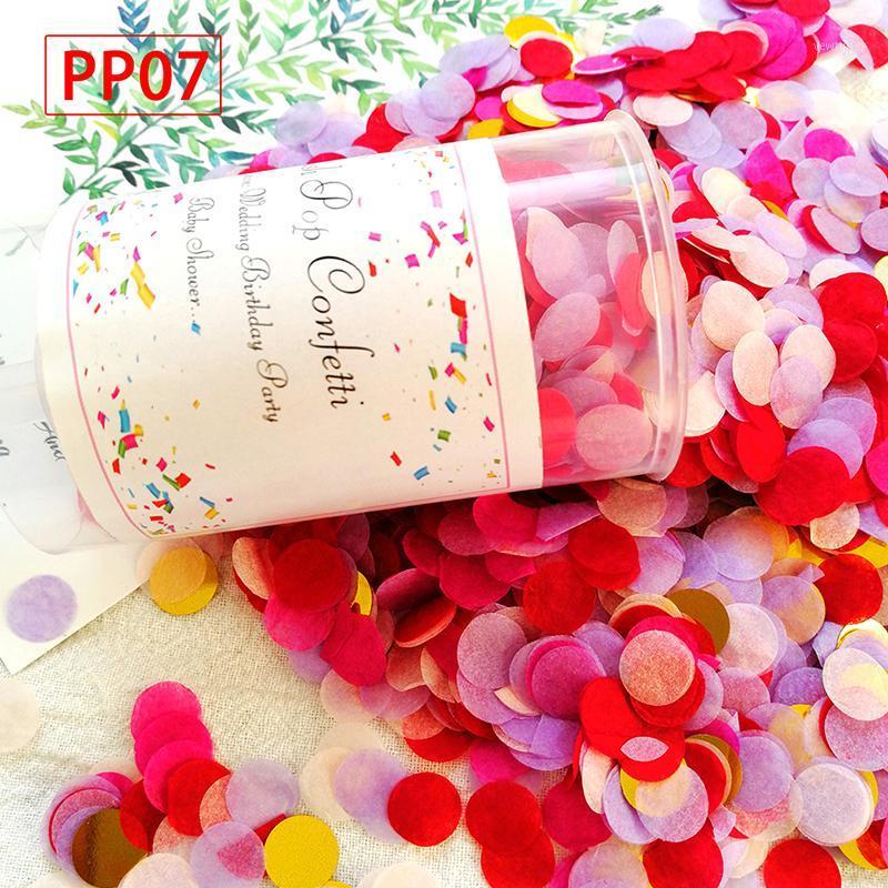 

Party Decoration Push Confetti Poppers For Wedding Happy Birthday Flower Mini Round Gender Reveal Featival