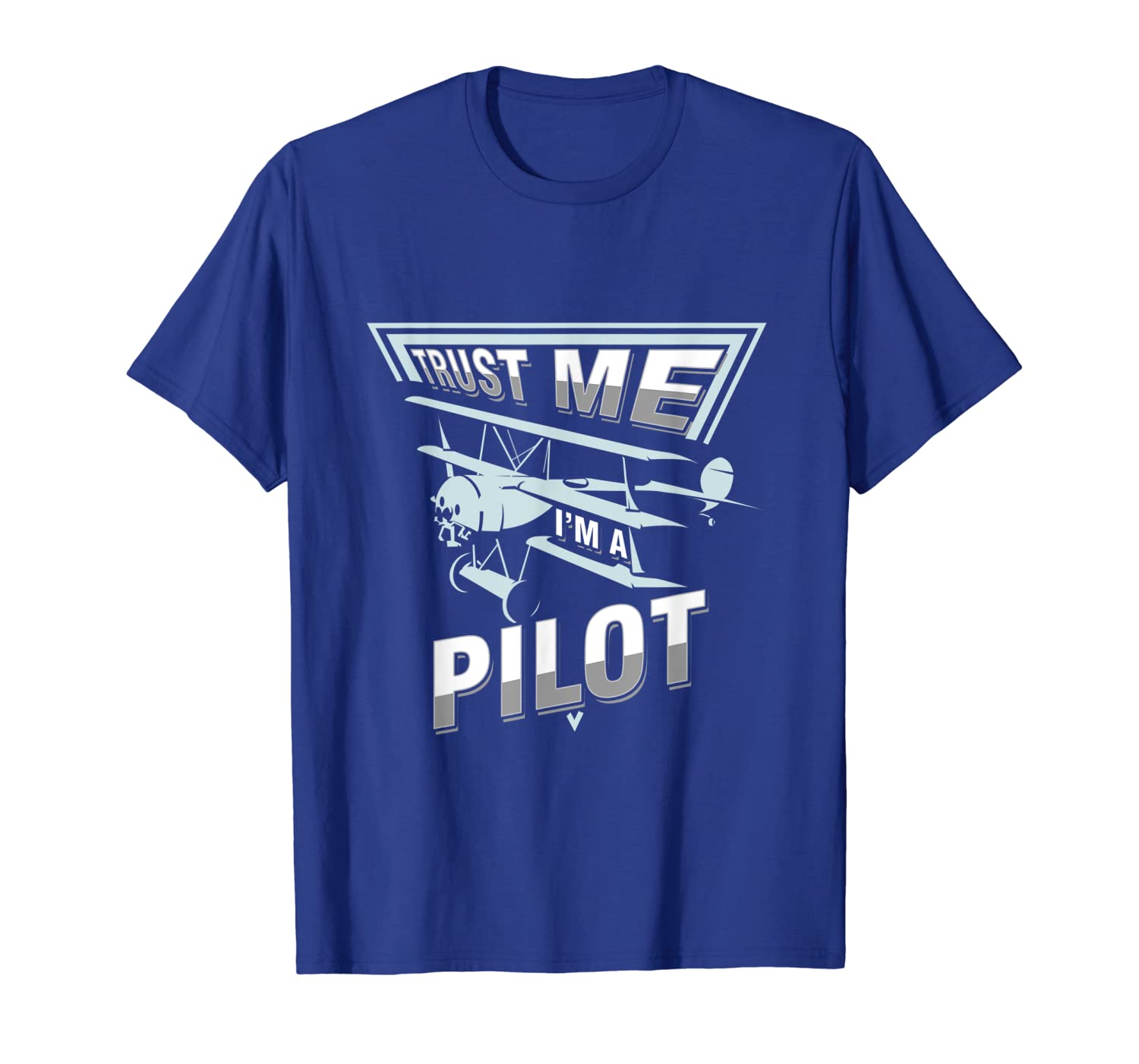 

trust me i'm a pilot airplane aviation t-shirt, White;black