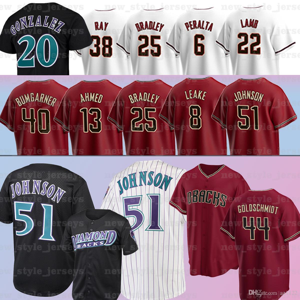 

51 Randy Johnson Archie Bradley Jake Lamb Josh VanMeter z3 David Peralta Pavin Smith Josh VanMeter David Peralta Jerseys Baseball Jerseys, Men(xiang wei she)