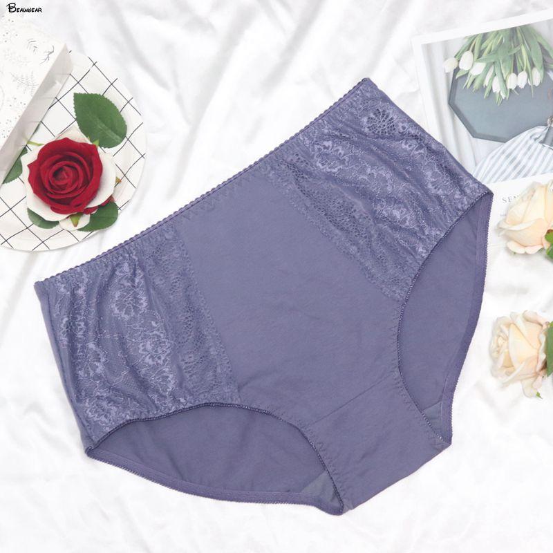 

Women's Panties Beauwear Cotton Soft Sleepwear Female Lace Underwear Mid Waist Thin Breathable Calcinha, Beige