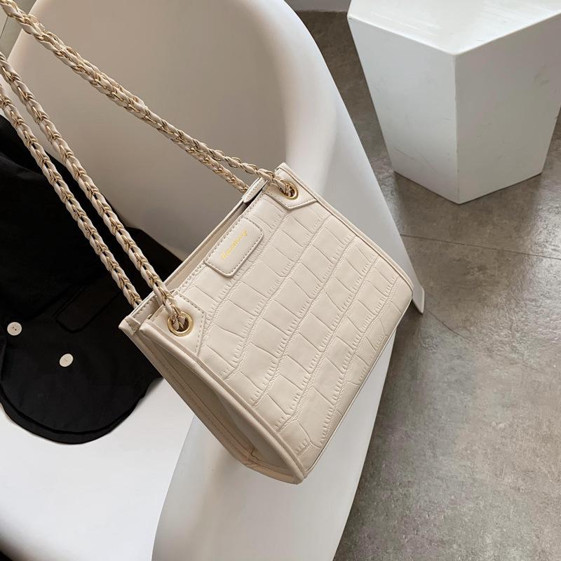 

Small bag women's bag 2021 new trendy casual trend high-end simple fashion texture messenger wild single shoulder handbag, Beige