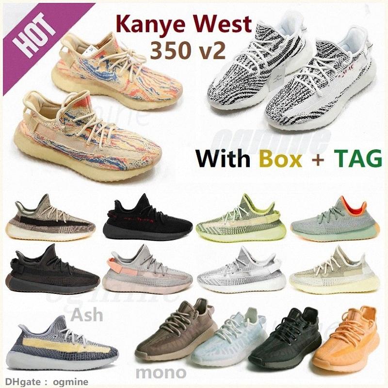 

v2 running shoes newest mono pack ice clay cinder ash blue pearl stone yezzys sneakers size 36-48 with box top quality yeezys yeezy boost 350