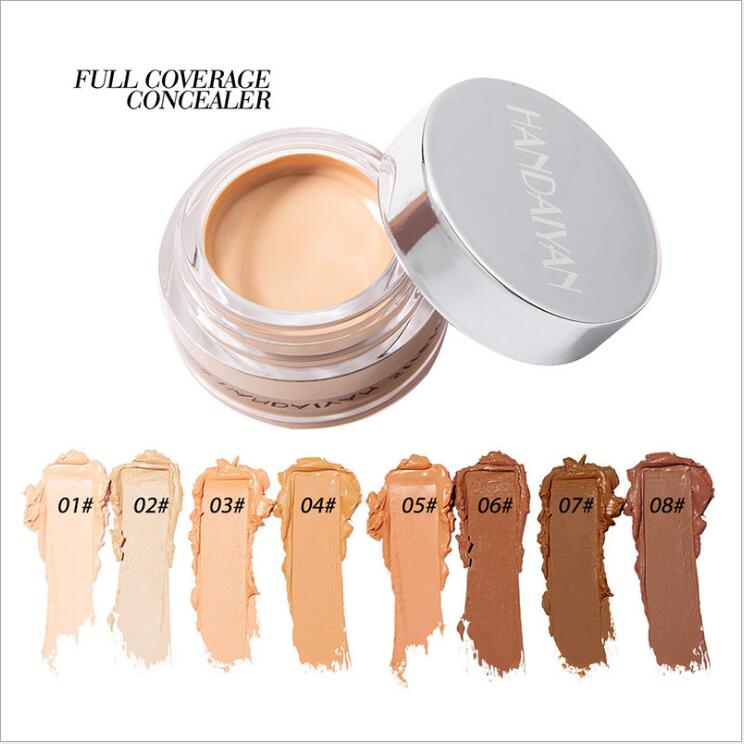 

HANDAIYAN Repair Foundation Makeup Corrector Full Cover Corretive Lasting Face Contouring 8 Colors Concealer, Pink