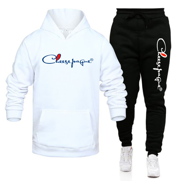 

Men's Women's Tracksuit Hoodies+Pants Jogging Sweatpants Sets Winter Fleece Jogger Sports Suit Sweatshirt Pullover Fashion