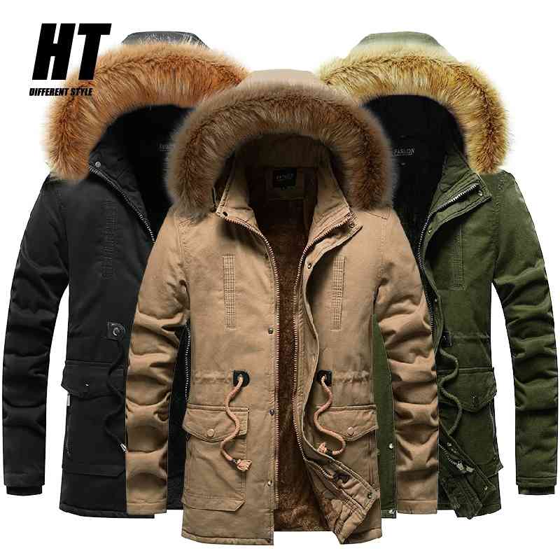 

Winter Jacket Men Casual Faux Fur Collar Parkas Long Windproof Outwear Thick Warm Multiple Pockets Coats Men Brand Clothing 210603, Hq1928 amrygreen