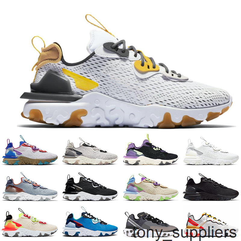 

2020 New Release Epic React Vision Women Mens running shoes White Iron Grey Yellow Top fashioin Iridescent Black nik trainers sneakers