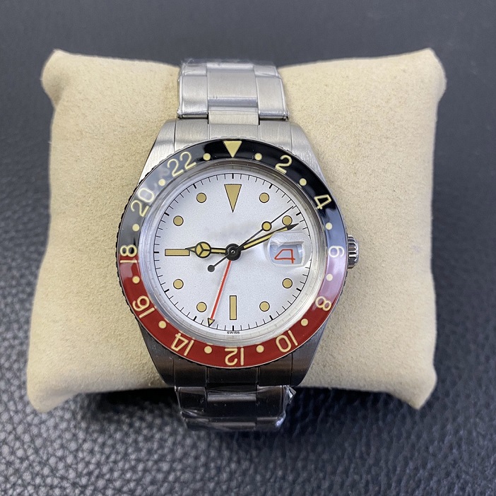 

fashion new return ceramic bezel mens 40mm mechanical automatic 8215 movement watch sports watches men designer casual wristwatches btime, Slivery;brown