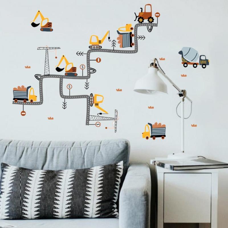 

Wall Stickers Cute Wallpapers Poster Adorable Colorful Lovely Shop Truck Printing Sticker Window Decal 1Set