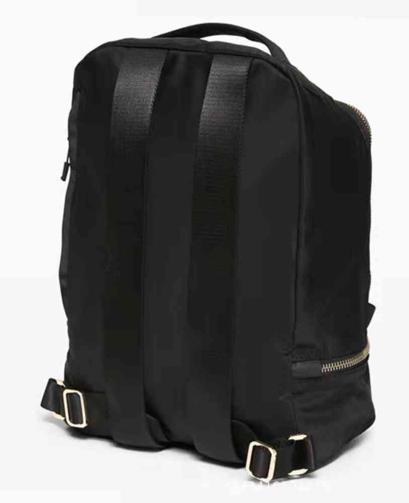 

LULU yoga same metal zipper schoolbag sports backpack high-end fashion Backpack
