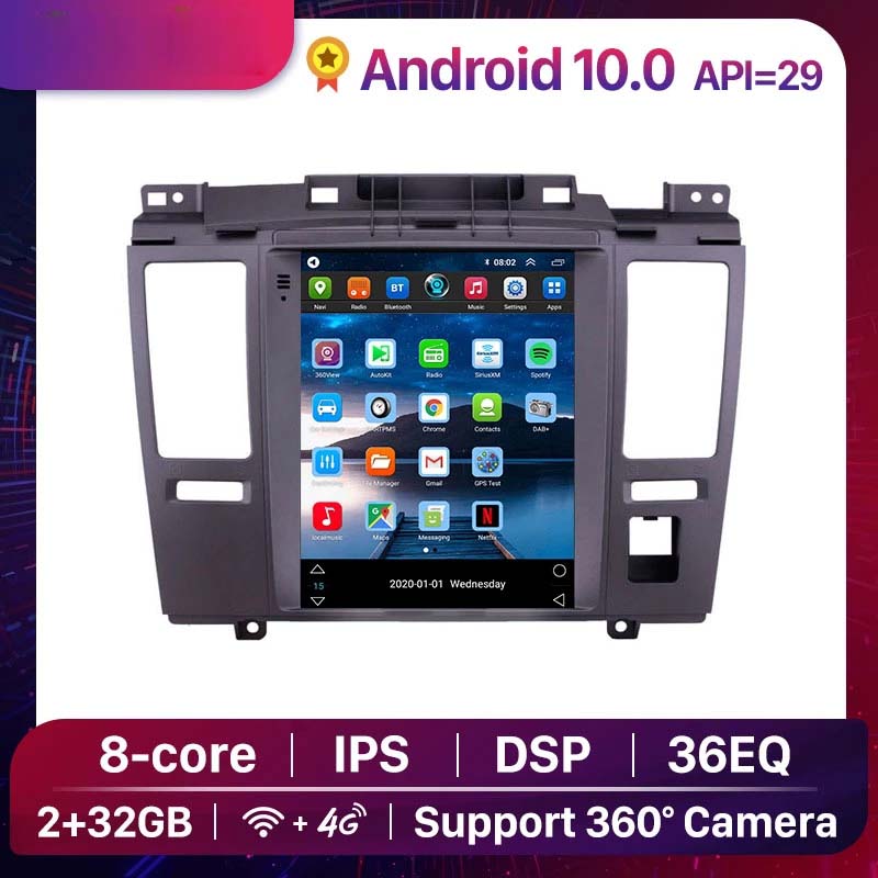 

9.7 inch Android 10.0 API 29 2+32G Car dvd Radio Player For Nissan Tiida C11 2004-2013 Navigation GPS Multimedia Video DSP