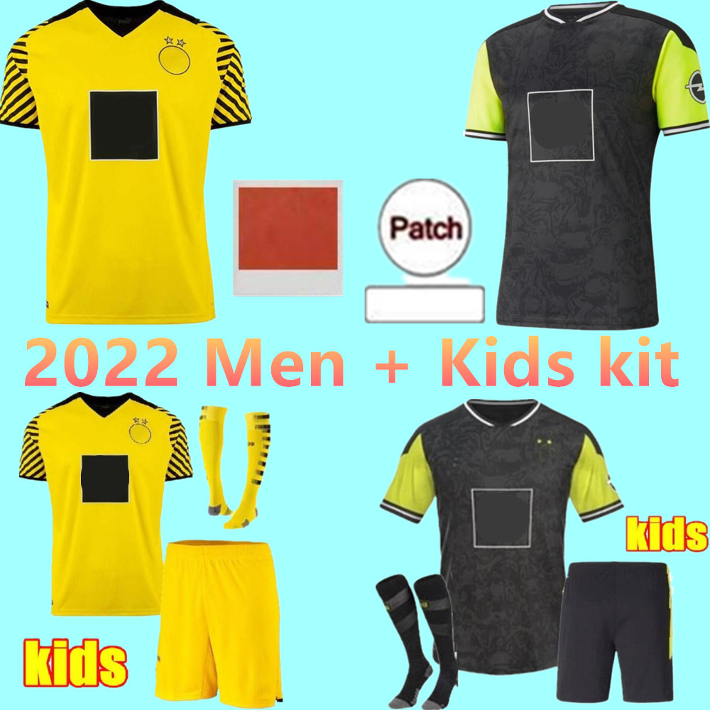 

2021 Custom HAALAND REUS Borussia jerseys dortmund soccer jersey Special 21 22 SANCHO BRANDT PLSZCZEK Men kids kit football shirts, Colour 3