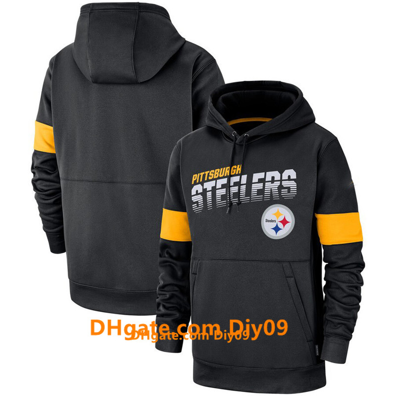 

Men Pittsburgh Steelers Sweatshirt Vintage Sideline Team Authentic Performance Pullover Luxury Hoodie, Blue;black