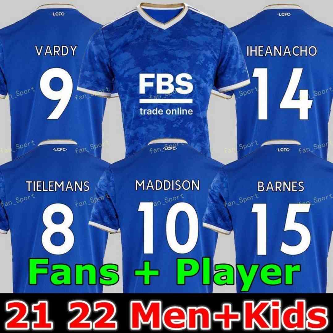

Leicester soccer jersey 21 22 football shirt CITY 2021 2022 VARDY NDIDI MADDISON IHEANACHO TIELEMANS GRAY BARNES MORGAN RICARDO uniforms Men + kids kit, Adult home+patch1