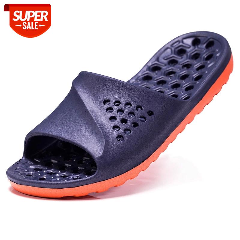 

Mens Badslippers Casual Non-slip Slides Summer Massage Flip Flops Bathroom Beach Slipper Fashion Soft Sole Man Massage Sandals #St4L, Black