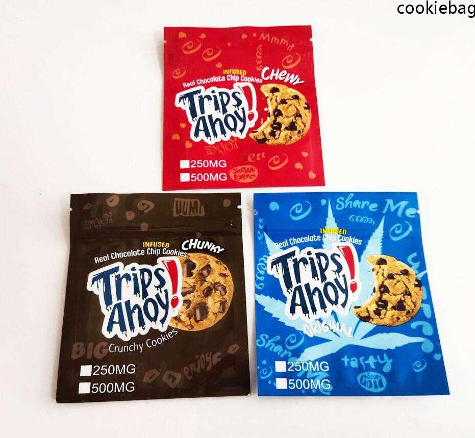 

Empty Canna Butter Bite Edibles Trips Ahoy 500mg Sandwich cookies Toasted Rice Cereal Storage bags