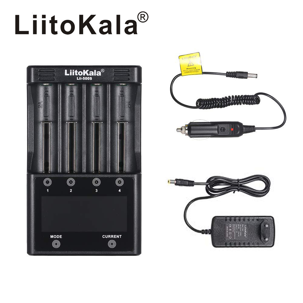 

LiitoKala pack lii-500S lii-500 lii-600 LCD 3.7V 1.2V 18650 26650 21700 Battery Charger with screen Test the batteries capacity