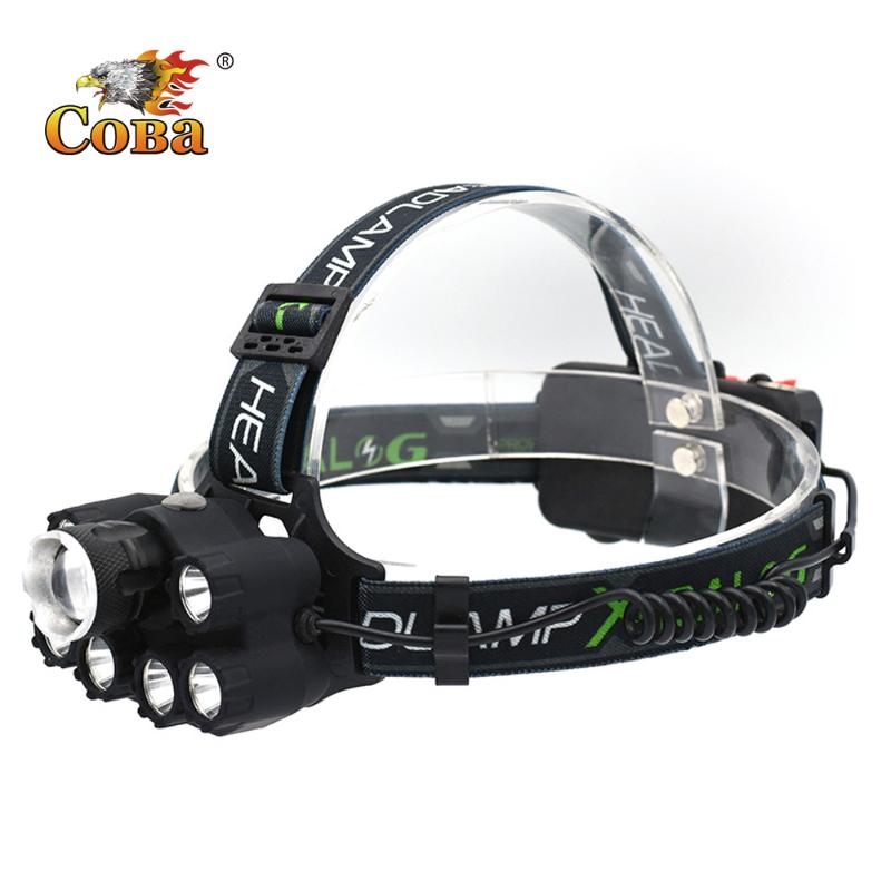

Coba led super bright headlamp headlight T6 light xpe uv light headlamp usb rechargeable 18650 battery zoom hiking outdoor