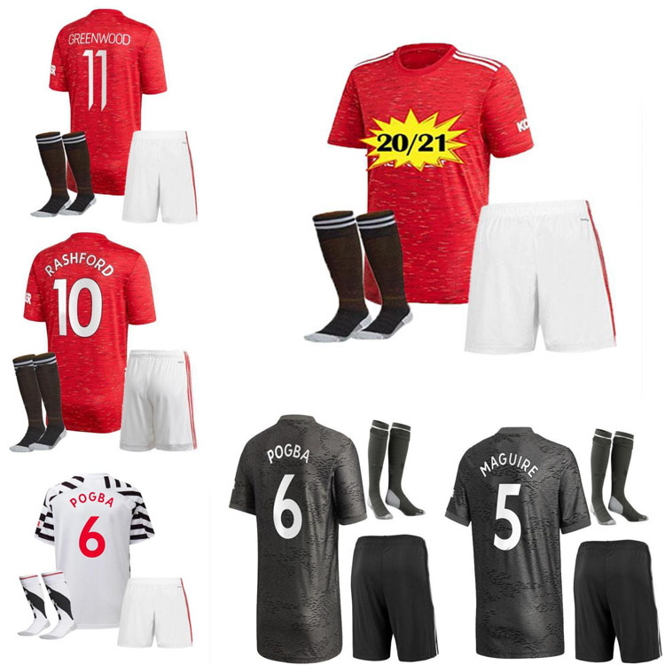 

Top 2020 2021Mens united soccer jersey 20 21 Manchester FERNANDES MARTIAL RASHFORD utd football jerseys man + kids Socks kit maillot de foot, Black;yellow