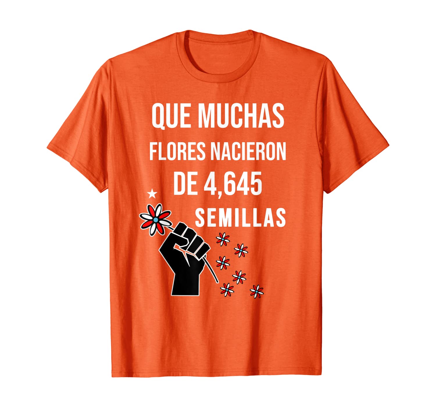 

Que muchas Flores Nacieron de 4645 Semillas Ricky Renuncia T-Shirt, White;black