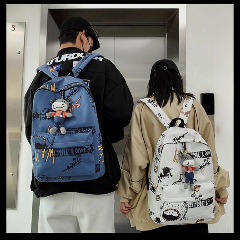 

Backpack School 2022 Fashion Unisex Shoulder Bag Waterproof Nylon Schoolbag College Lady Laptop Backpacks Girl Travel, B1