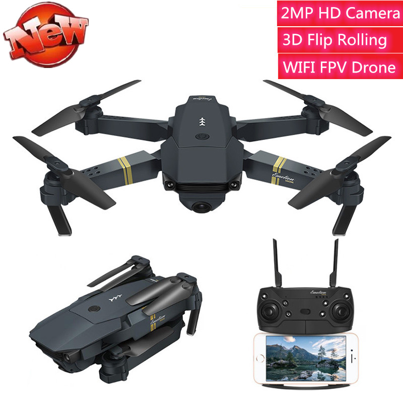 

WIFI FPV With Wide Angle HD Camera Hold Mode Foldable Arm RC Quadcopter RTF Drone with 3pcs drone battery flash light kid gifts, 0.3mp 1battery