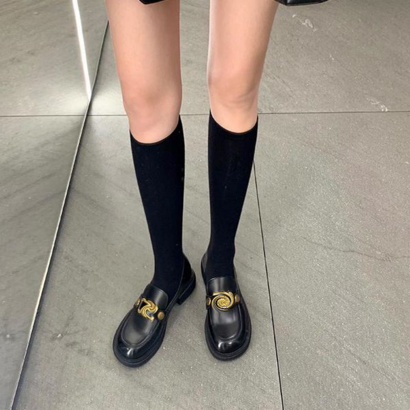 

Loafer Women Shoes Sequined PU Leather Slip on 2021 New Casual Outdoors Fashion Classic Comfortable Spring Autumn Simplicity Round Toe Fat HM202, Black