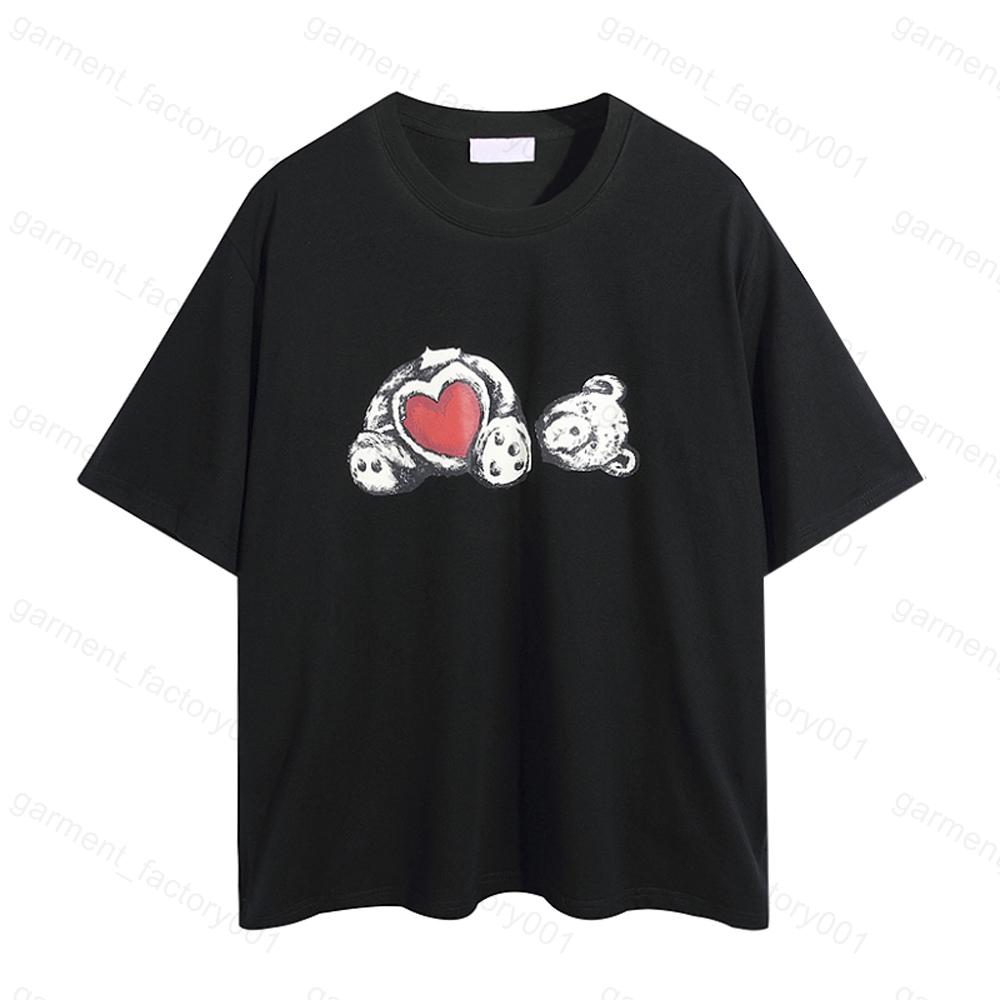 

21ss Men Womens Angel T-shirts Mans Stylist PA Tee Guillotine Fashion Summer Printed Short Sleeve Truncated plams Bear Angels Tees t shirt, White;black