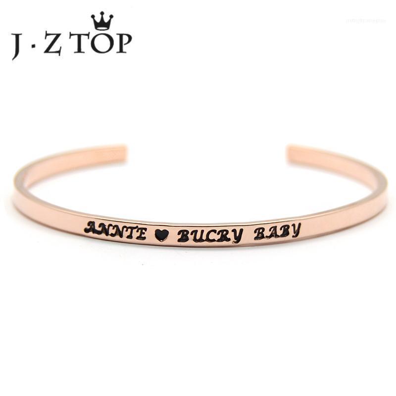 

Bangle JZTOP Simple Rose Gold Color For Woman Stainless Steel Open Cuff Bangles Bracelet Girl Party Jewelry Pulseiras Femininas1