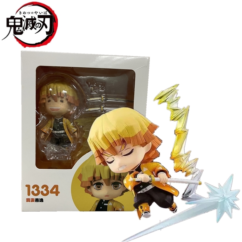 

Kimetsu no Yaiba Agatsuma Zenitsu #1334 Action Figure Model Toy 100mm Anime Demon Slayer Zenitsu Figurine Cute Toys 210903