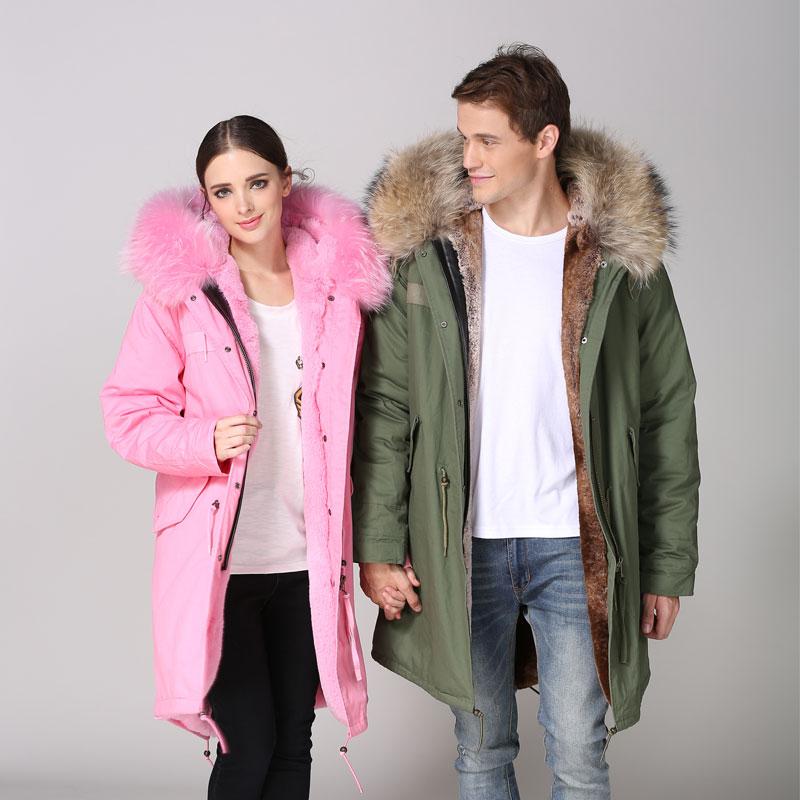 

Women's Fur & Faux Pink/Army Green Long Clothes Fashion Winter Wear Eco-Friendly Cotton, Black