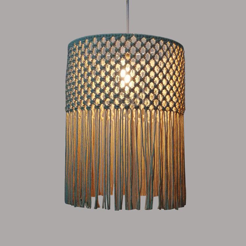 

Pendant Lamps Bohemian Modern Chandelier Cotton Rope Lampshade Creative Space DIY Personality Lighting Art Hand Woven Lamp