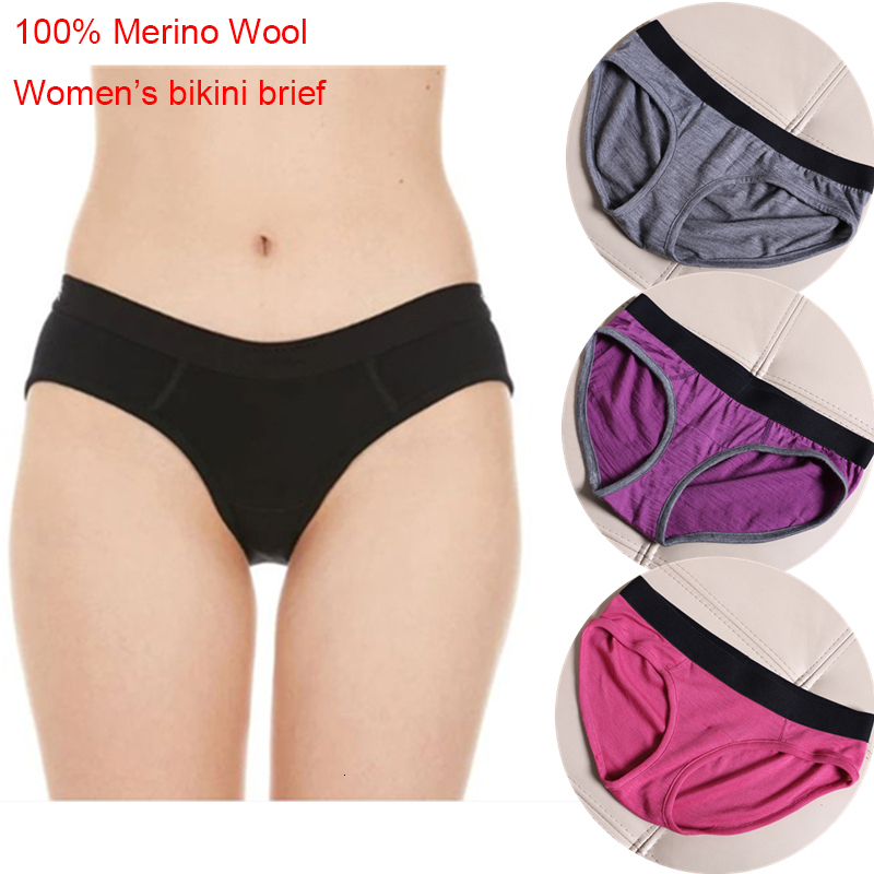 

2021 New 100% Merino Wool Women's Lightweight Bikini Brief Odor Resistance Breathable Moisture Usa Size 4170, Rose (200g)