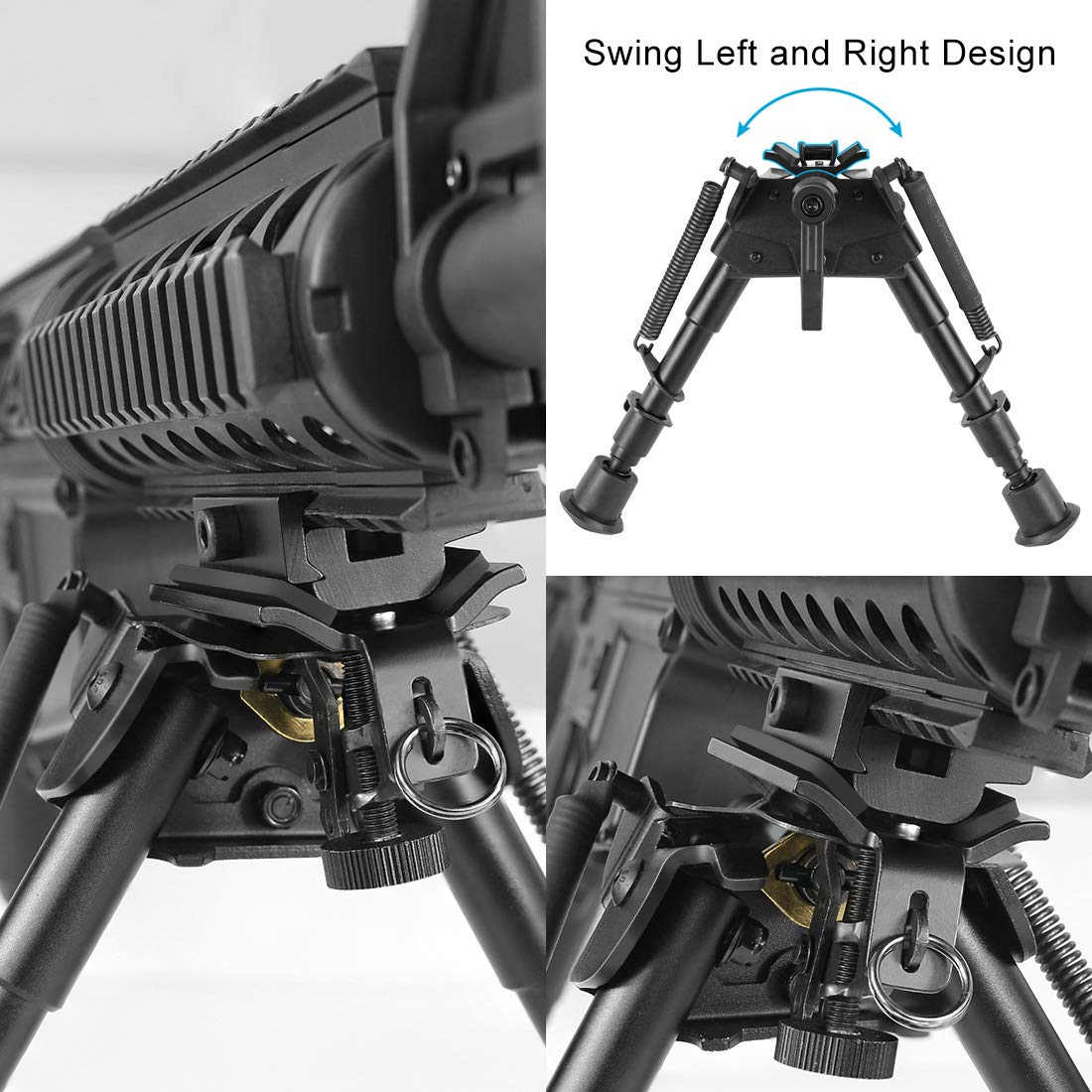 

Tactical Harris Swivel Bipod with QD Mounts to 1913 Style Picatinny Rail